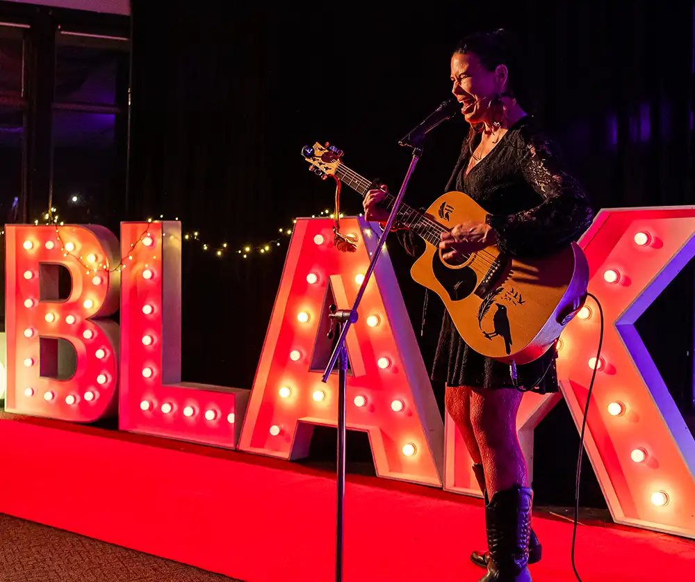 Kokotha artist Sonia Smith performing at Nungay night 2025.
